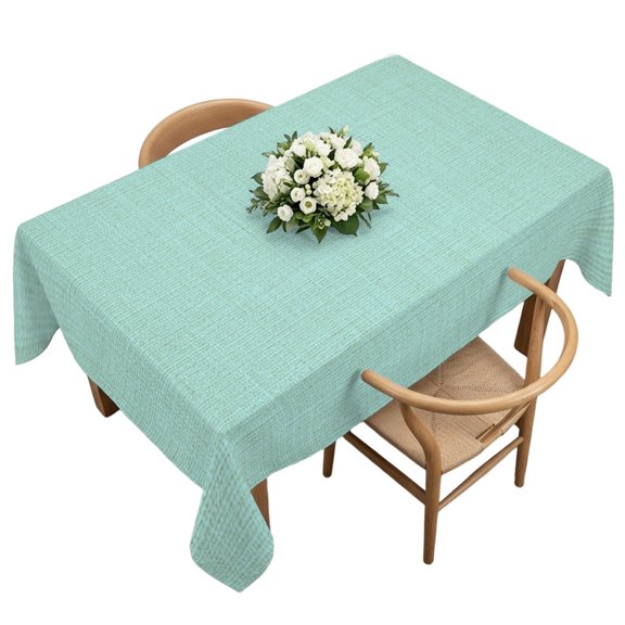Waterproof Tablecloth Pure Color Mint Green Rectangle Table Cloth 60x120in,Wipeable Washable Table Cover Vintage Monochrome Art Tablecloths for Dining Tables Kitchen Picnic Camping Ourdoor Party