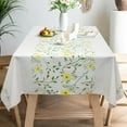 thumbnail image 1 of Waterproof Tablecloth, Yellow Flower Table Cloth for Rectangle Tables, Stain Resistant Decorative Table Cover for Kitchen Patio Dining Parties Picnic, Indoor Outdoor(60 * 84in, 4-6 Seat), 1 of 6