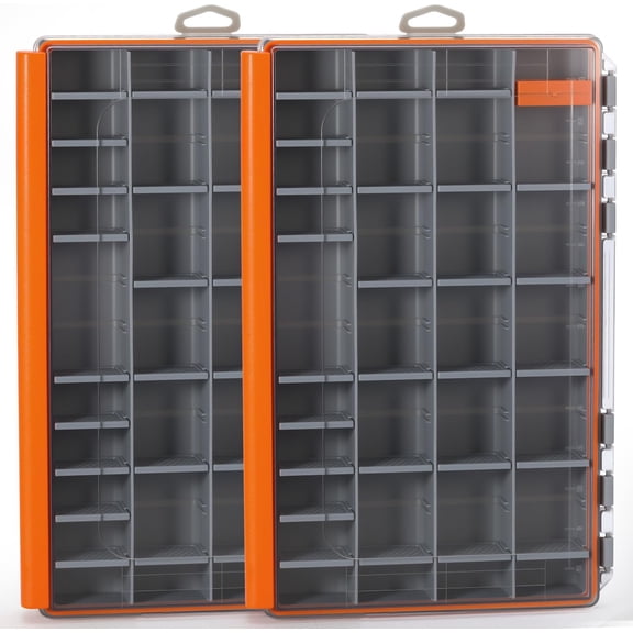 Waterproof Tackle Box,Plastic Box-2packs,Waterproof 3700 Tackle Trays,Fishing Plastic Box Organizer With Removable Dividers,Fishing Tackle Storage.