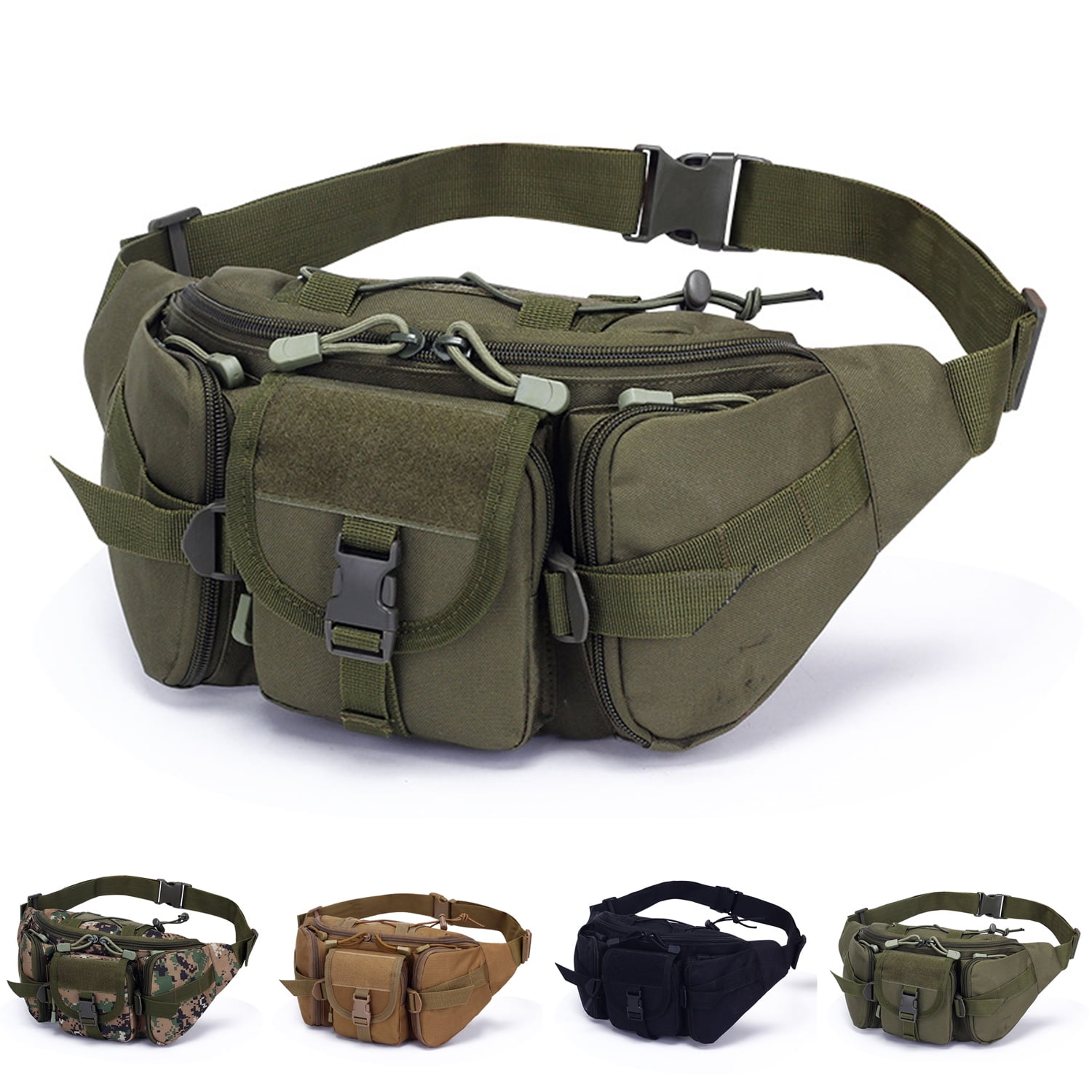 Waterproof Tactical Fanny Pack Outdoor Army Hiking Nylon Waist Bag Men  Hunting Sports Climbing Camping Military Waist Bag