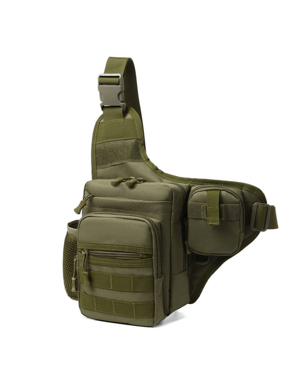 Waterproof Tactical Fishing Sling Bag – Outdoor Crossbody Chest Pack for Cycling, Hiking, Travel & Camping