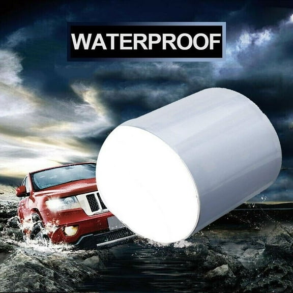 Waterproof Tape Rubberized Waterproof Automotive Tape, 4inches x 5ft White As Seen On TV