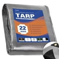 thumbnail image 1 of Heavy Duty 18 Mil Tarp Cover, Waterproof UV Resistant Rip and Tear Proof Poly Tarpaulin with Reinforced Edges for Roof Camping Patio Pool Boat, 1 of 10