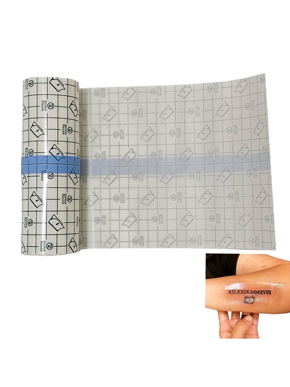 Waterproof Tattoo Aftercare Bandage ( 6 in x11 yd Roll) Transparent Wound Healing Dressing Protective Film Adhesive Second Skin Tattoo Supplies