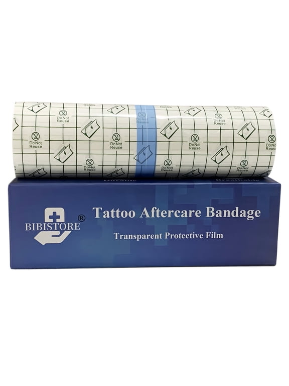 Waterproof Tattoo Aftercare Bandage,7.87" x 11 Yard Transparent Dressing Film Roll,Tattoo Protective Cover up Tape,Tattoo Second Skin Adhesive Patch,Tattoo Healing Wrap,Tattoo Supplies
