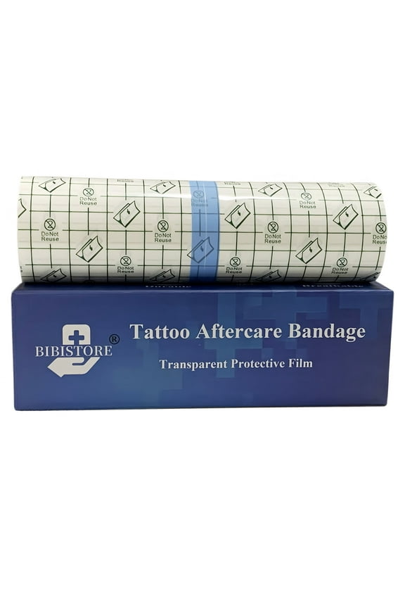 Waterproof Tattoo Aftercare Bandage,7.87" x 11 Yard Transparent Dressing Film Roll,Tattoo Protective Cover up Tape,Tattoo Second Skin Adhesive Patch,Tattoo Healing Wrap,Tattoo Supplies
