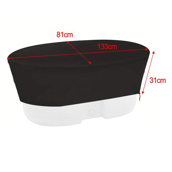 Waterproof and Tear Resistant Oval Stock Tank Cover with Elastic Edge, UV Resistant Fabric Protects Stock Tank from Dust, Leaves, and Weather Elements (133 * 81 * 31cm/50)