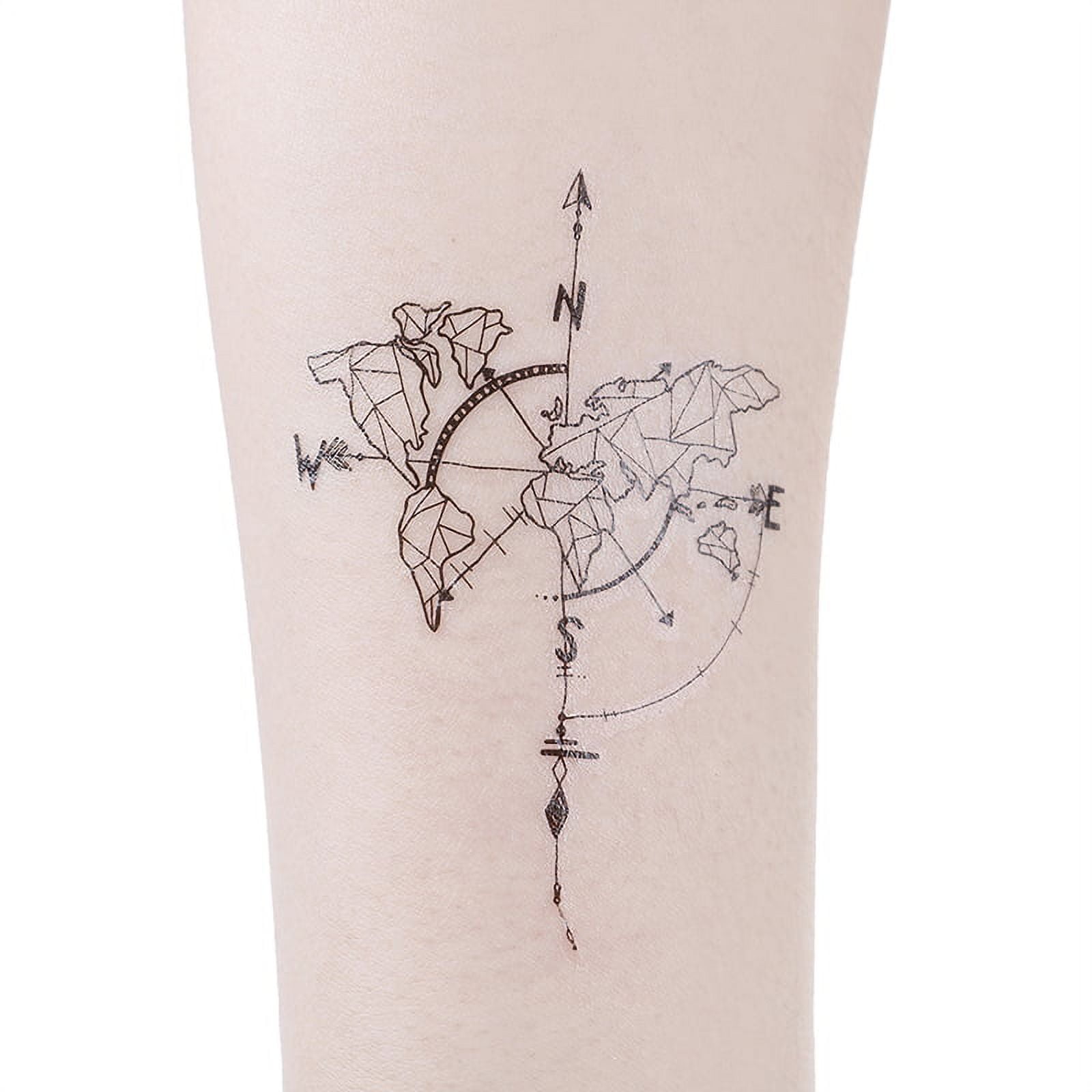 back-tattoo-west-north-east-south-mountain-moon-tree-skull-simple-compass- tattoo | Compass tattoo, Simple compass tattoo, Compass tattoo design