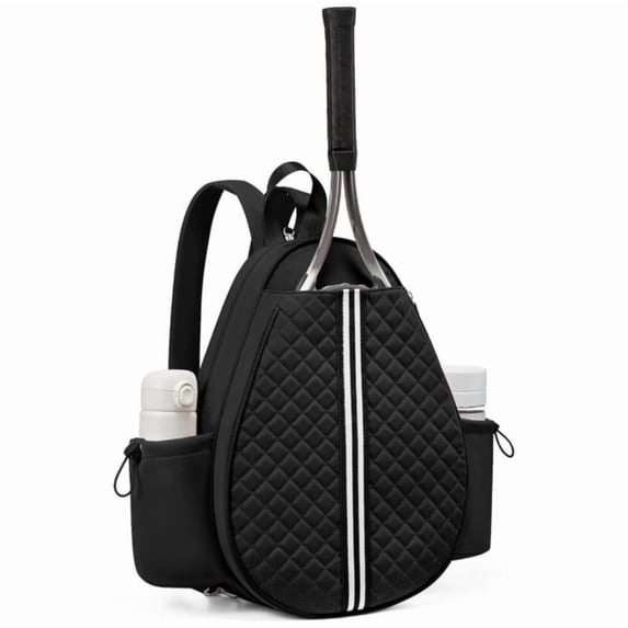 Waterproof Tennis Backpack For Pickleball Badminton, Convertible Crossbody Sports Racket Bag With Large Storage, Gym Travel Backpack For Men Women Athletes
