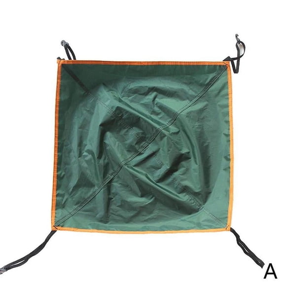 Waterproof Tent Tarp 56x56cm 210T Silver Coated Fabric For Camping Hiking UV Protection Rain Shelter Lightweight Easy Carry Outdoor Gear