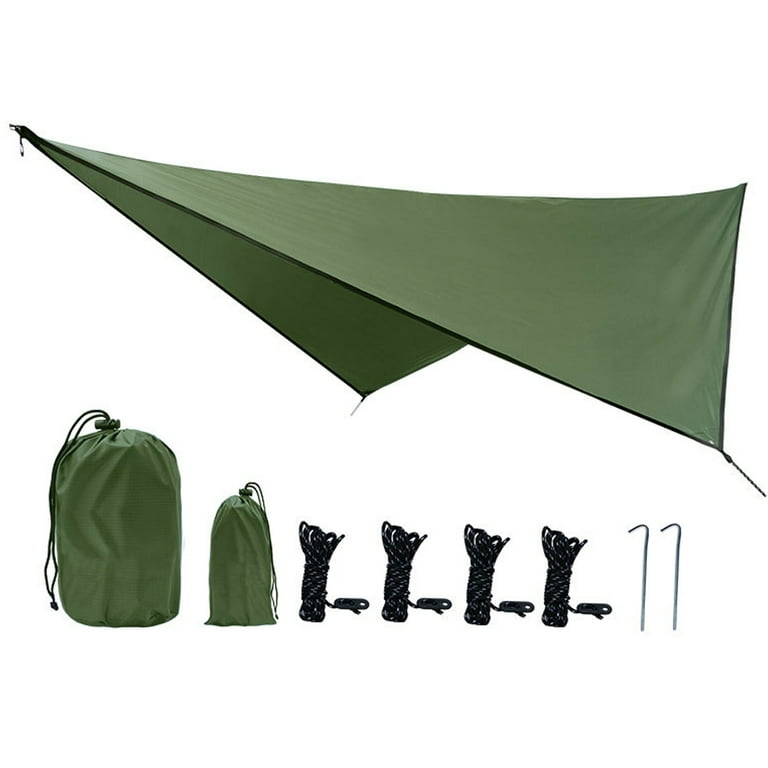 Waterproof Tent Tarp UV Protection and PU Waterproof Lightweight for Camping Backpacking and Outdoor Adventure
