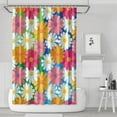 thumbnail image 1 of Waterproof Textures Daisy Flowers Shower Curtain 72x72 Inch Boho Style Polyester Unique Shower Curtain for Bathroom Hotel Home Decor with 12 Plastic Hooks, 1 of 5
