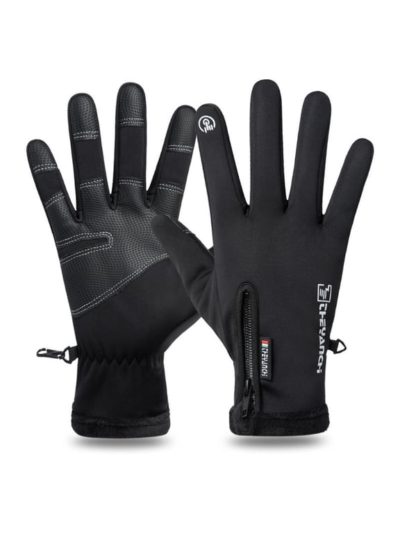 Waterproof Thermal Insulated Winter Work Gloves Fully Latex Coated Cold Safety-Black1-L-Size 9
