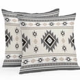 thumbnail image 1 of Waterproof Throw Pillow Covers Set of 2, 16x16 Inch Boho Aztec Decorative Pillowcases Outdoor Pillow Slip Cushion Covers Set for Couch Tent Southwest Ethnic Geometric Farmhouse Art, 1 of 7