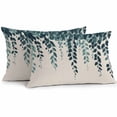 thumbnail image 1 of Waterproof Throw Pillow Covers Set of 2, 20x12 Inch Spring Leaves Decorative Pillowcases Outdoor Pillow Slip Cushion Covers Set for Couch Tent Farmhouse Simple Botanical Plants Vines, 1 of 7