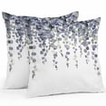 thumbnail image 1 of Waterproof Throw Pillow Covers Set of 2, 24x24 Inch Botanical Leaf Decorative Pillowcases Outdoor Pillow Slip Cushion Covers Set for Couch Tent Spring Botanical Eucalyptus Leaves, 1 of 7