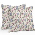 thumbnail image 1 of Waterproof Throw Pillow Covers Set of 2, 26x26 Inch Pink Blue Hydrangea Decorative Pillowcases Outdoor Pillow Slip Cushion Covers Set for Couch Tent Spring Summer Botanical Flowers, 1 of 7