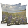 thumbnail image 1 of Waterproof Throw Pillow Covers Set of 2, 26x26 Inch Spring Floral Decorative Pillowcases Outdoor Pillow Slip Cushion Covers Set for Couch Tent Modern Oil Painting Botanical Farmhouse, 1 of 7