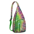 thumbnail image 1 of Waterproof Tie Dye Hiking Backpack Sling Bag for Women – Lightweight Rainbow Crossbody Bag with Adjustable Strap, Watercolor Chest Bag for Travel, Outdoor Adventures & Everyday Use, 1 of 4