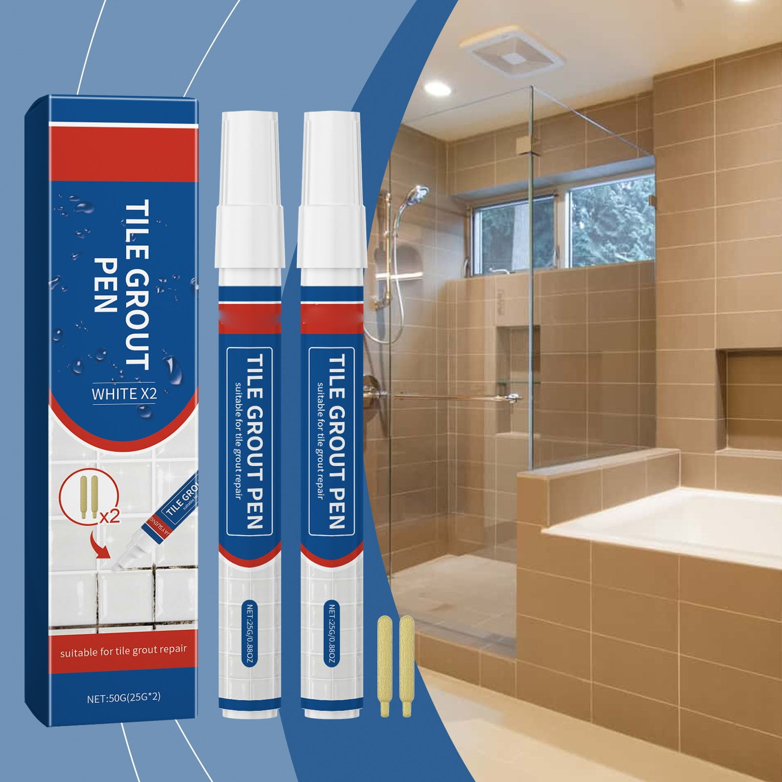 Waterproof Tile Grout Colorant and Sealer Pens for Cleaner Looking ...