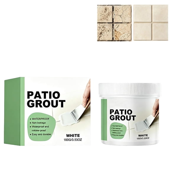 Waterproof Tile Grout Filler,Waterproof Patio Grout Filler,3.53oz,Instant Crack Repair Transforms Old,Cracked Grout Easily,Sealant for Kitchen Bathroom,Easy DIY,Multi-Surface