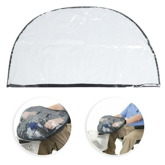 Waterproof Tiller Cover, Foldable Mobility Scooter Control Panel Cover Rainproof Dust Proof Cover Light Convenient Clear Cover for Rain Day Use