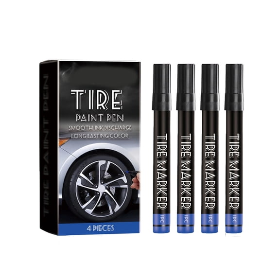 Waterproof Tire Labeling Marker Set Of 4 Extra Large Ink Capacity Tire Lettering Pen For Detailed Marking And Decoration