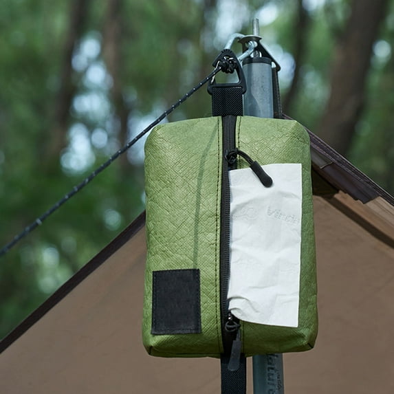 Waterproof Tissue Holder for Car with Zipper Pouch & Hanging Strap, Tear-resistant & Easy Clean Material for Outdoor Camping, Picnics, and Road Trips,Vsgery