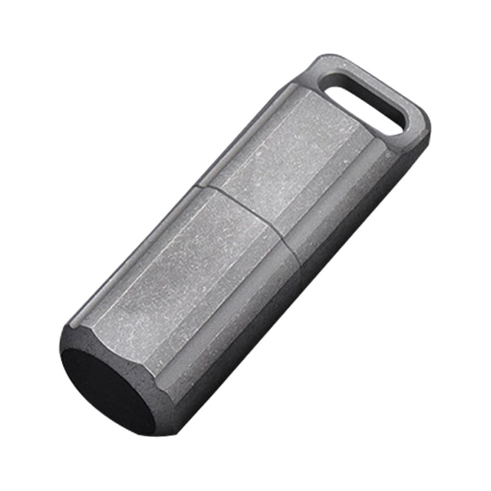 Bestonzon 2pcs Outdoor Portable Aluminium Alloy Toothpick Holder Pocket Capsule Metal Pill Case with Key Ring, Size: Medium