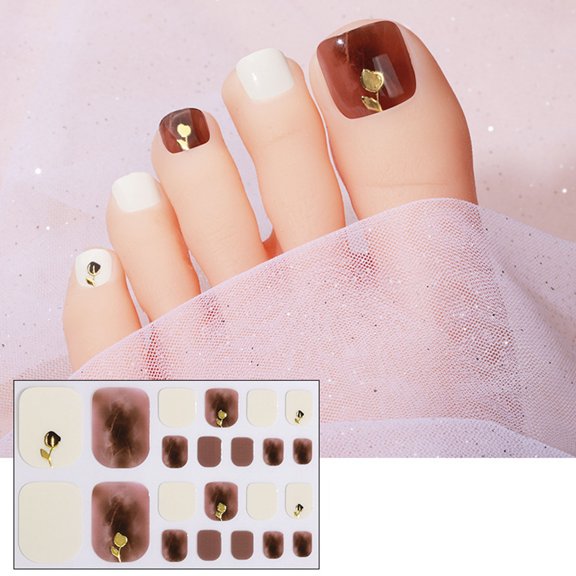 Waterproof Toenail Wraps Rhinestones Toenail Stickers Full Toenail Art Stickers Foot Stickers Toenail Polish Stickers