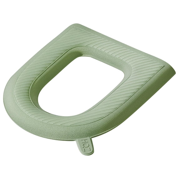 Waterproof Toilet Seat Cover Pad Universal All Season Soft Washable Bathroom Cushion for Home Comfort Green