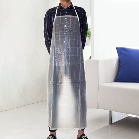 Waterproof Transparent Clear Plastic Apron Kitchen Restaurant Housework Accessories Clear Plastic