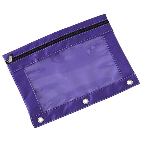 Heavy Dutys Oxford Fabric Transparent B5 Document Pouch 3 Hole Reinforced Edge For Office School