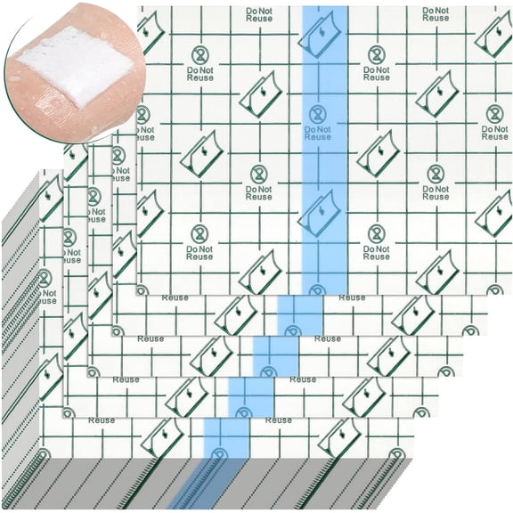 Waterproof Transparent Film Dressing - Medical Grade Second Skin Bandages for Tattoo Aftercare, Wound Care, Post-Surgery Protection - Breathable, Stretchable, Strong Adhesive - Easy to Apply, 50 Pack
