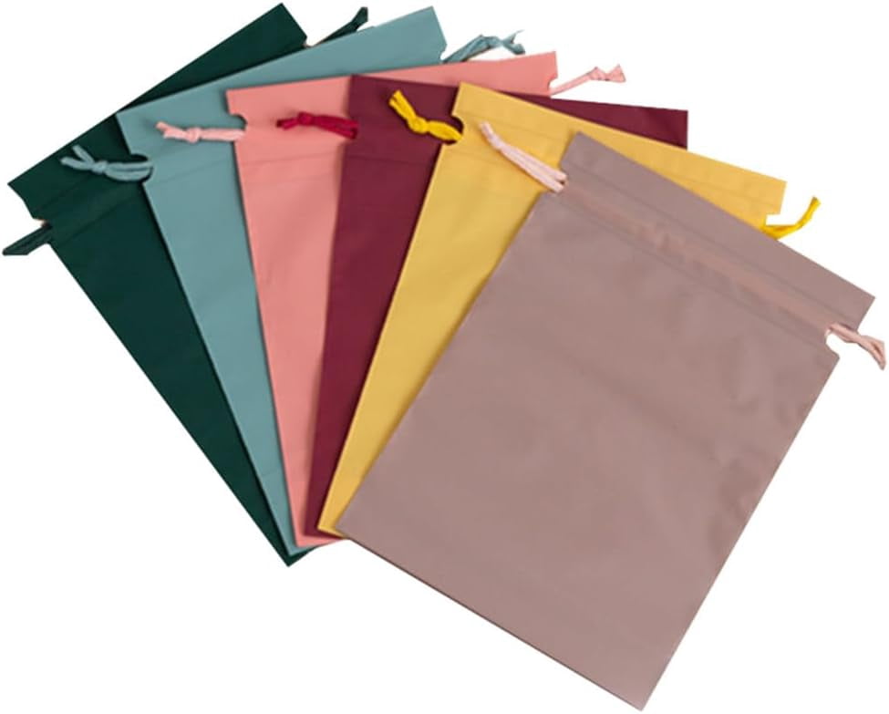 Waterproof Travel Drawstring Shoe Bags Set of 6 Multipurpose Storage Pouches for Shoes Clothes Accessories 11.61X8.07X0.11In Travel Organizer for Vacation Business Trip Camping