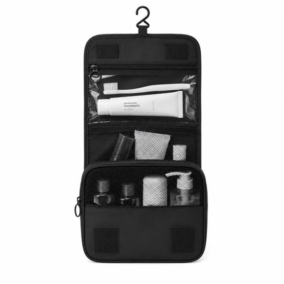 Travel Makeup Bag with Hanging Hook, Toiletry Organizer and Portable Cosmetic Case for Vacation and Daily Use, TIKA