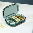thumbnail image 1 of Waterproof Travel Pill Box with 6 Compartments, Small Portable Medication Organizer and Mini Jewelry Storage Case, Durable Compact Tablet Container for Purse Pocket Travel Use, 1 of 6