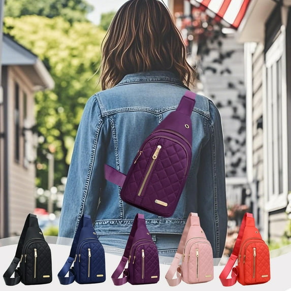 Waterproof Travel Sling Chest Bag | Crossbody Front Pack | Anti-Theft Hidden Pocket | USB Charging Port | Breathable Strap | Large Capacity | 30x17x16cm | 1pc | Multiple Colors