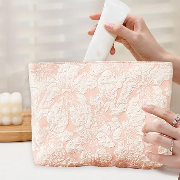 Waterproof Travel Toiletry Bag for Women and Students, Portable Cosmetic Organizer Bag with Zipper, Multi Pocket Makeup Storage Pouch for Business Trip and Home Use