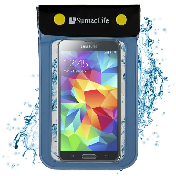 Waterproof Triple Vinyl Zip Seal Carrying Bag with Removable Lanyard for Samsung Galaxy S9 / S8 / S7