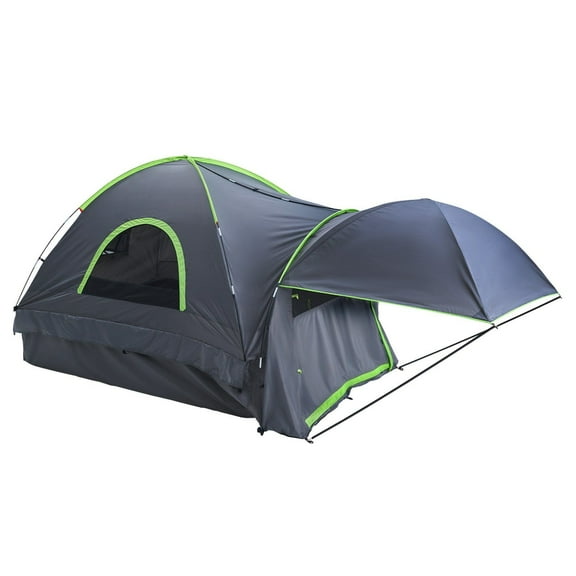 Waterproof Truck Bed Tent for 8 ft Pickup Trucks,3 Person Camping Shelter with Removable Rainfly&Awning,Heavy-Duty PU2000 Camper Shell Includes Carry Bag