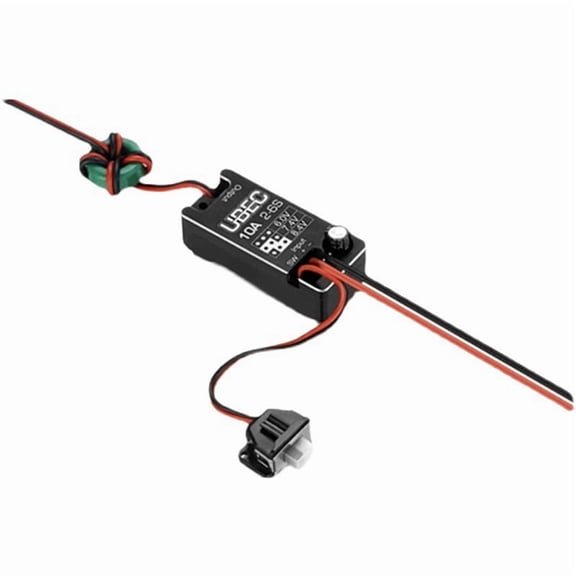 Waterproof UBEC 10A Voltage Regulator Module 2-6S 6V/7.4V/8.4V Adjustable Metal Shell BEC for RC Car Accessories,1 x Voltage Regulator Module,Black