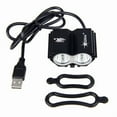 thumbnail image 1 of Waterproof USB Bike Light 8000LM LED Front Bicycle Headlight Dual Lamps for Cycling No Battery, 1 of 13