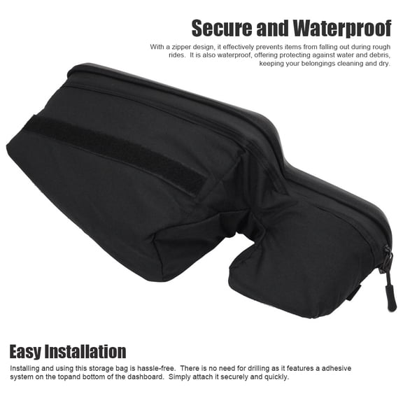Waterproof UTV Dashboard Storage Bag Organizer and Tool Pack Heavy Duty Dashboard Pocket Console Holder Pouch Cross Compatibility with General 1000 4 XP 1000 Models 2016-2024