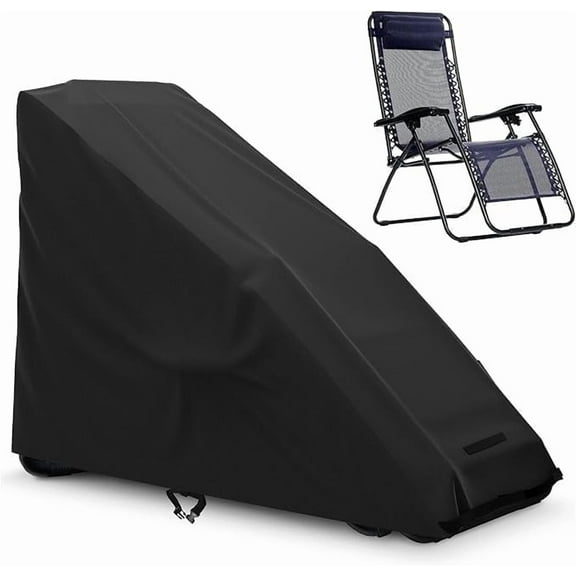 Heavy-Duty Folding Chair Cover for Indoor and Outdoor Use, All-Weather Protective Cover for Lounge Chairs Waterproof & UV-Resistant