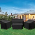 thumbnail image 1 of Outdoor Furniture Covers 4-Piece Set - Heavy Duty Waterproof Patio Sofa Covers for Sectional Sets, All-Weather Protected Table Cover, Black, 1 of 7