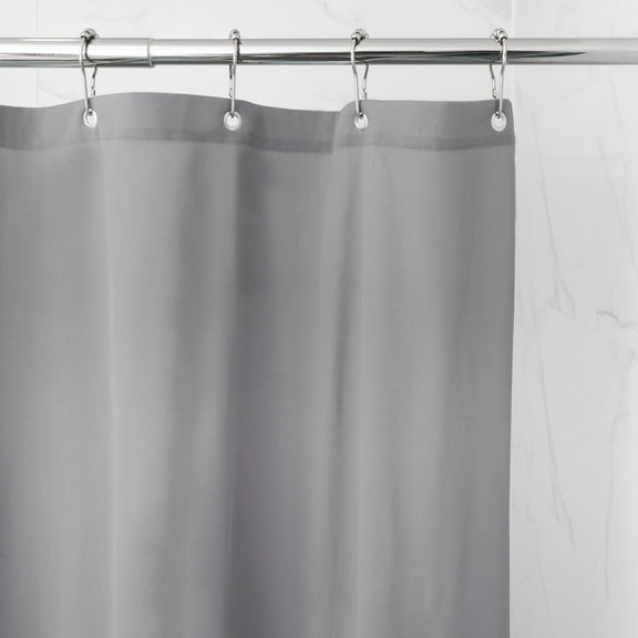 Waterproof Ultimate Shield Gray Fabric Shower Curtain Liner, 70" x 72" - Better Homes & Gardens