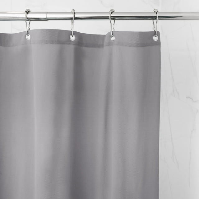Waterproof Ultimate Shield Gray Fabric Shower Curtain Liner, 70" x 72