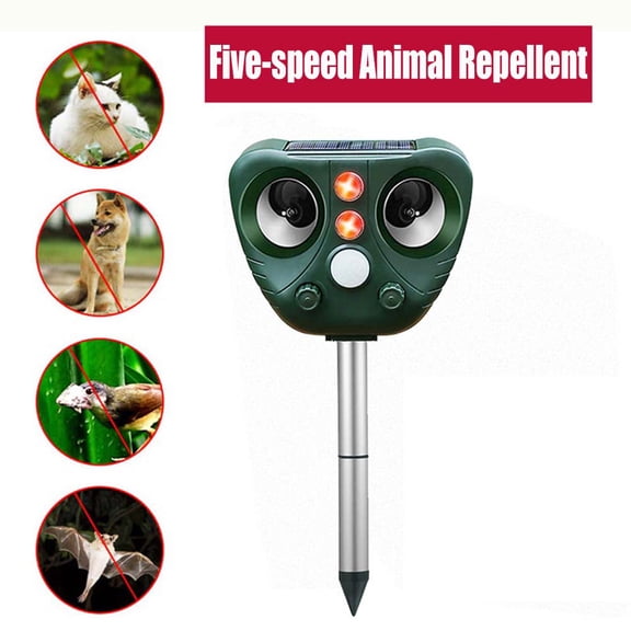 Waterproof Ultrasonic Solar Animal Repellent Cat Deterrent