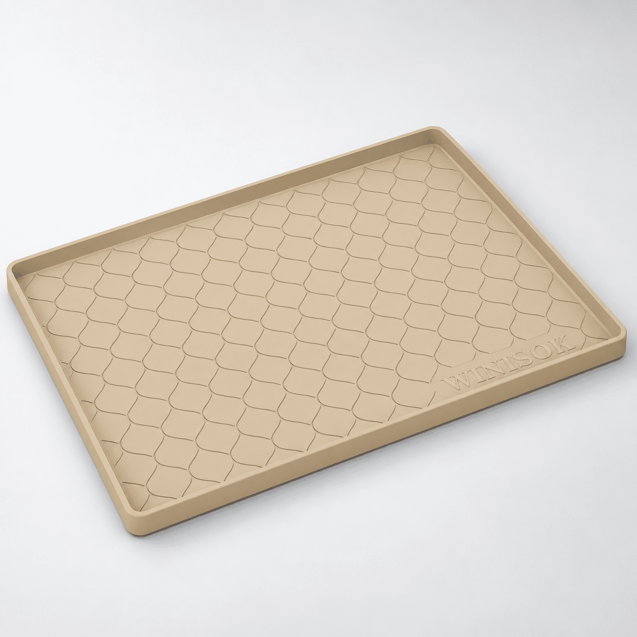 Waterproof Under Sink Mat 25" X 19" Silicone Beige - Walmart.com